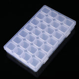 28 Grids Storage Box Separate Slots Nail Rhinestone Beads Organizer Case