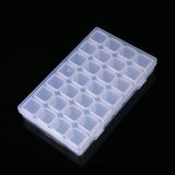 28 Grids Storage Box Separate Slots Nail Rhinestone Beads Organizer Case