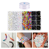 28 Round Alphabet Beads Letter Charms for Jewelry Making