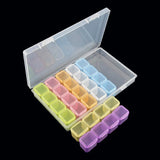 28 Slot Jewelry Storage Box Nail Art Beads Compartment Organizer
