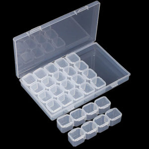 Adjustable Transparent Jewelry Plastic Box for Rings Earrings Beads Storage