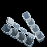 Adjustable Transparent Jewelry Plastic Box for Rings Earrings Beads Storage