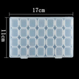 Adjustable Transparent Jewelry Plastic Box for Rings Earrings Beads Storage