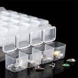 28 Slot Clear Plastic Display Storage Box Beads Diamond Painting Accessory Case