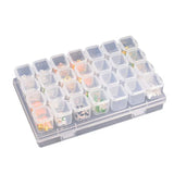 28 Slot Clear Plastic Display Storage Box Beads Diamond Painting Accessory Case