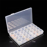28 Slot Clear Plastic Display Storage Box Beads Diamond Painting Accessory Case