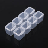 28 Slots Clear Plastic Storage Box Nail Art Rhinestone Jewelry Beads Organizer
