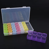 28 Slots Plastic Box Jewelry Display Container Organizer
