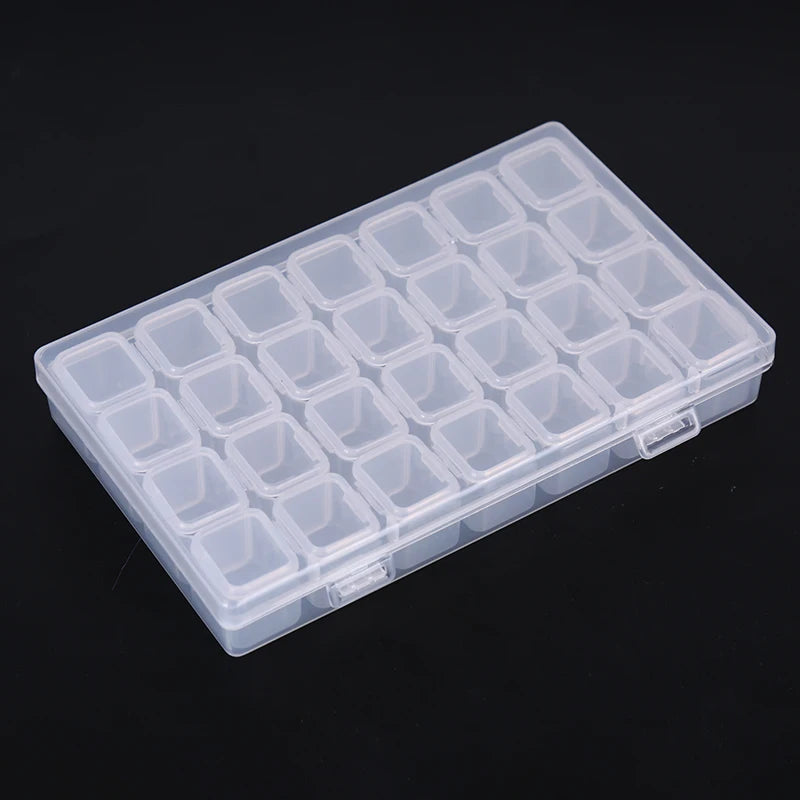 28 Slots Plastic Box Jewelry Display Container Organizer