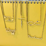 28 Styles Necklace Chains Personalized Nameplate Heart Cross Pendants