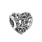 925 Sterling Silver Star Heart Charm Bracelet - Feminine Charms