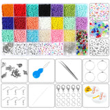 Glass Seed Beads Kit Letter Pearls Alloy Shell Beads for DIY Jewelry Making