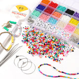 Glass Seed Beads Kit Letter Pearls Alloy Shell Beads for DIY Jewelry Making