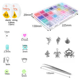 Glass Seed Beads Kit Letter Pearls Alloy Shell Beads for DIY Jewelry Making