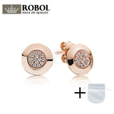 Sterling Silver Rose-colored Timeless Charm Earrings