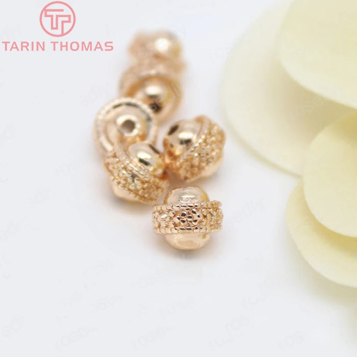 6PCS 7x8MM Champagne Spacer Beads DIY Jewelry Accessories