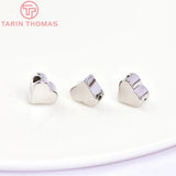 20PCS 5x6MM 24K Plated Brass Heart Beads DIY Jewelry Accessories