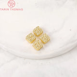 6PCS 3.5x6.5MM 24K Brass Spacer Beads DIY Jewelry Accessories