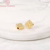 6PCS 3.5x6.5MM 24K Brass Spacer Beads DIY Jewelry Accessories