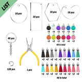 281PCS Acrylic Clear Blanks & Craft Pliers Kit for DIY Vinyl Crafting