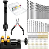 281Pc Pin Vise Hand Drill Bits Mini Drill Set For Resin Keychain Jewelry Casting