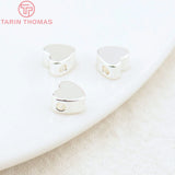 20PCS 5MM 24K Plated Heart Spacer Beads Jewelry Accessories
