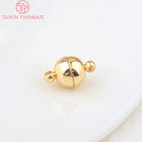 6 Sets 8x13MM 24K Brass Magnetic Clasp Beads for DIY Jewelry Making