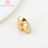6 Sets 8x13MM 24K Brass Magnetic Clasp Beads for DIY Jewelry Making