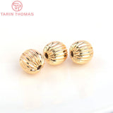 20PCS 24K Plated Brass Pumpkin Spacer Beads Jewelry Accessories