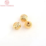 20PCS 24K Plated Brass Pumpkin Spacer Beads Jewelry Accessories
