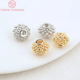 10PCS 7x9MM 24K Brass Spacer Beads Diy Jewelry Accessories