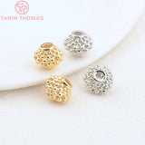 10PCS 7x9MM 24K Brass Spacer Beads Diy Jewelry Accessories
