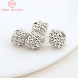 10PCS 7x9MM 24K Brass Spacer Beads Diy Jewelry Accessories