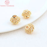 10PCS 7x9MM 24K Brass Spacer Beads Diy Jewelry Accessories