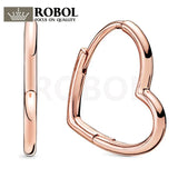 925 Sterling Silver Asymmetric Heart Earrings for Women
