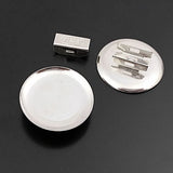 20 Rhodium Iron Trays for Hair Rope DIY Jewelry Findings