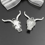 10PCS 39x39MM Antique Silver Zinc Alloy Sheep Head Charms Pendants