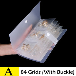Grids Jewelry Organizer Storage Albums Anti-oxidation Portable Bag
