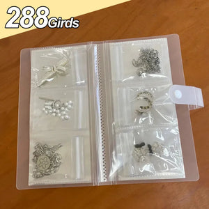 Grids Jewelry Organizer Storage Albums Anti-oxidation Portable Bag