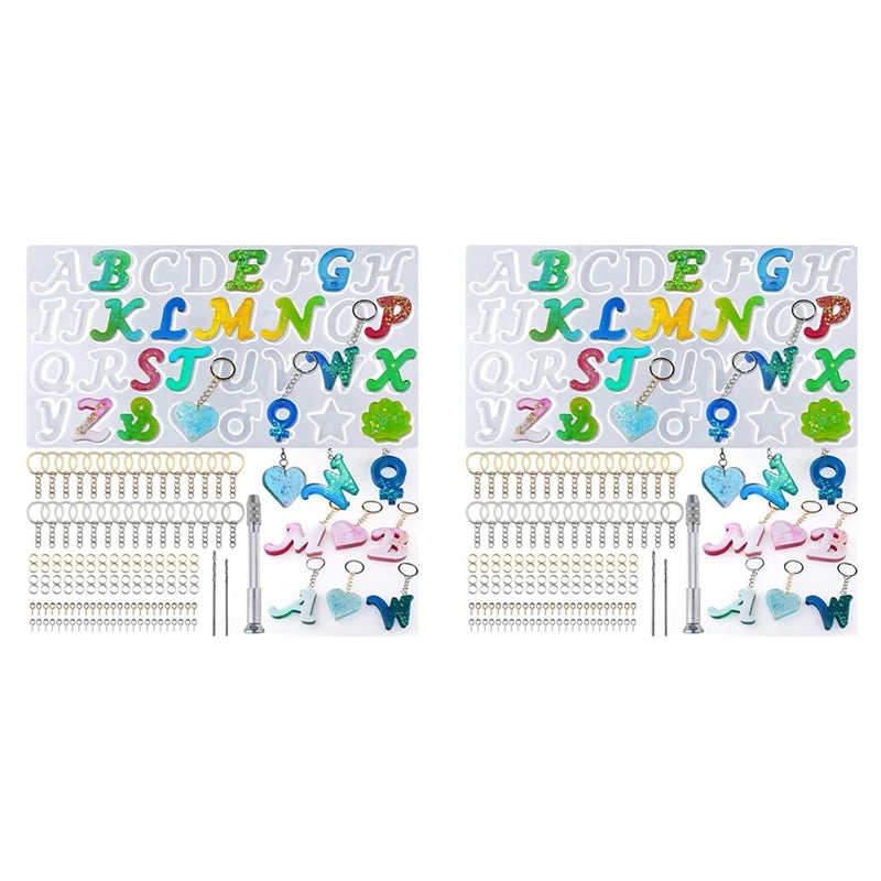 Silicone Letter Resin Mold Kit Fancy Decoration Epoxy Casting Mold