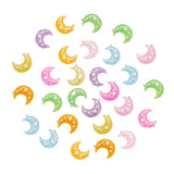 28Pcs Moon Charms w/ Star Sequins Glitter Resin DIY Craft Jewelry Making
