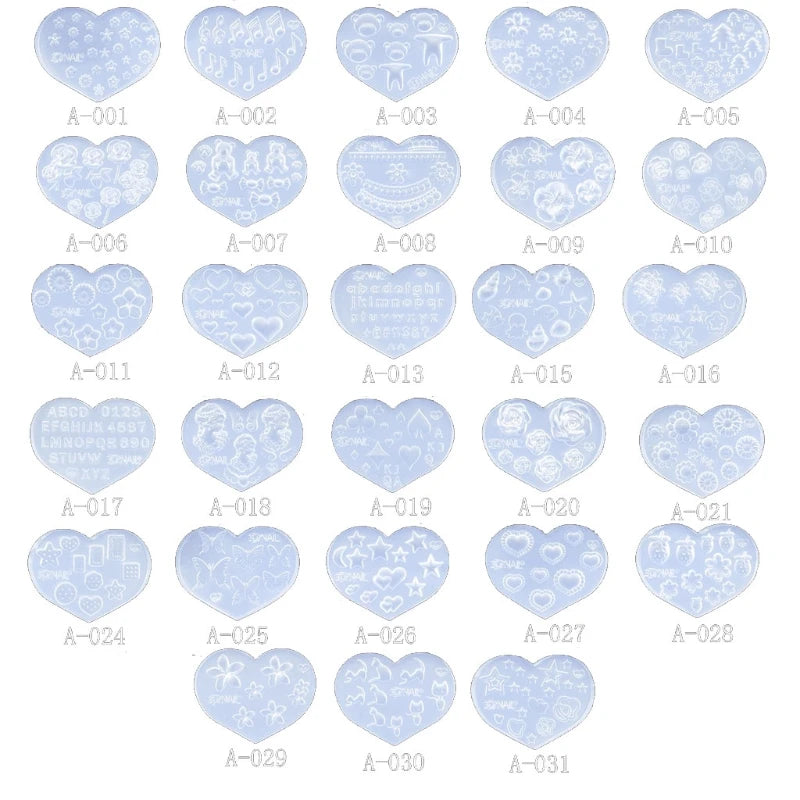 28Pcs Mini Nail Art Silicone Mold for Acrylic Gel Tools