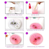 28Pcs Silicone Coaster Ashtray Molds for Resin Casting DIY Art Crystal Craft