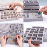 Velvet Jewelry Box Storage for Rings Earrings Necklace