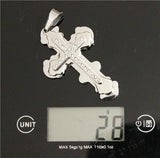 Crystal Stones Cross Pendant 3-Layer Jesus Pendant