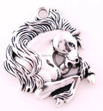 10pcs Antique Silver Horse Head Animal Pendants