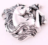 10pcs Antique Silver Horse Head Animal Pendants