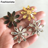 28mm Metal Flower Findings for DIY Collage 100pcs