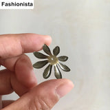 28mm Metal Flower Findings for DIY Collage 100pcs