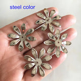 28mm Metal Flower Findings for DIY Collage 100pcs